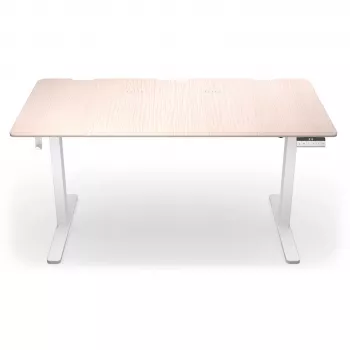 ENDORFY Atlas L Elektrisch höhenverstellbarer Steh-Sitz-Schreibtisch, Lichtes Holz, 1400x600 mm