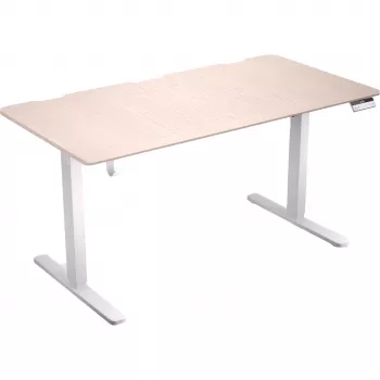 ENDORFY Atlas L Elektrisch höhenverstellbarer Steh-Sitz-Schreibtisch, Lichtes Holz, 1400x600 mm