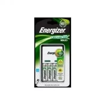 Energizer Maxi Charger NiMH AA/AAA Akku-Ladegerät, 4 Schächte, Schwarz (635024)