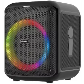 ENERGIZER Tragbarer Bluetooth-Lautsprecher 20W RGB LED FM Radio 6000mAh Schwarz