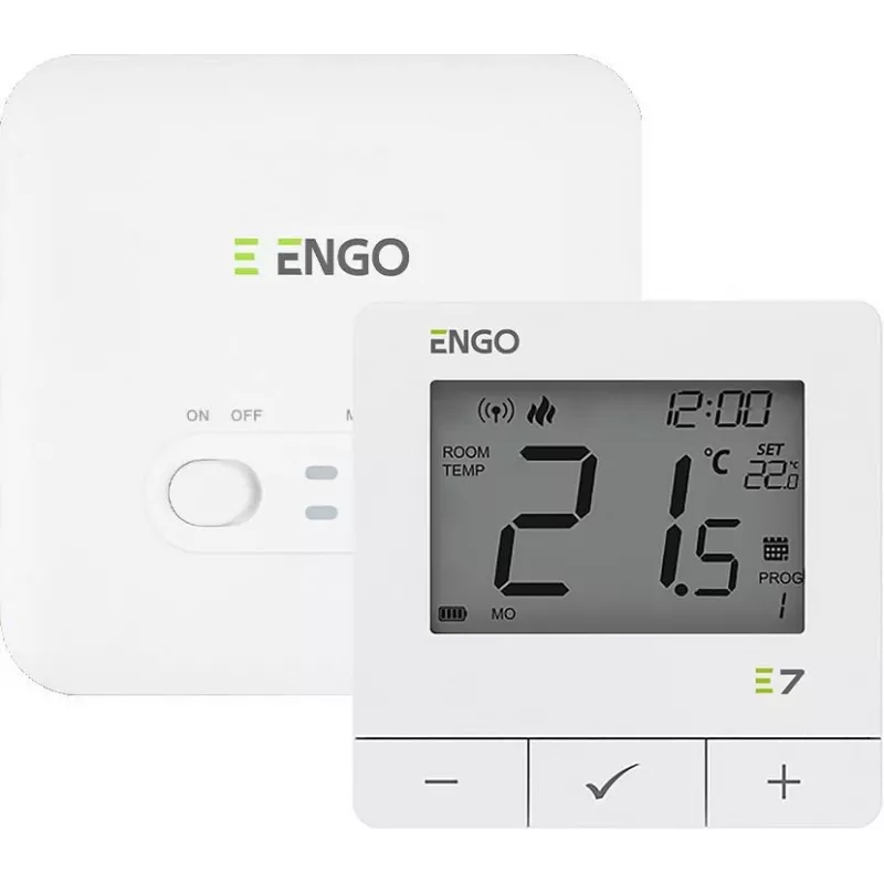 ENGO Controls E7-RFW Funk-Raumthermostat, Weiß