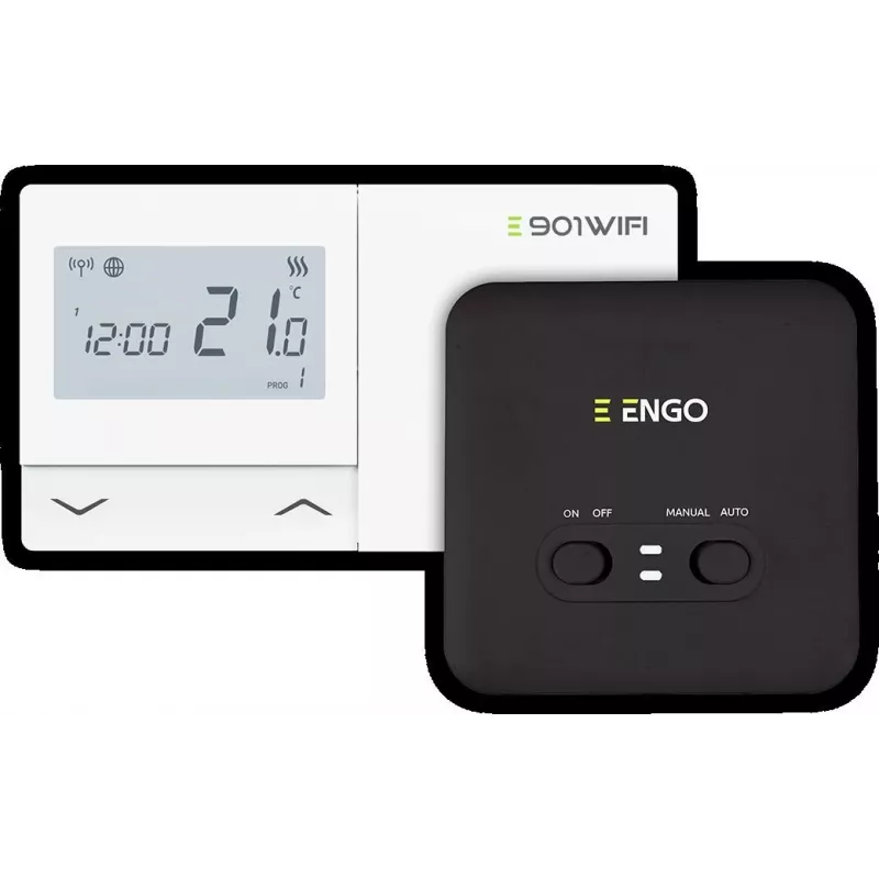 ENGO Controls E901-WIFI Smart Raumthermostat, batteriebetrieben, weiß