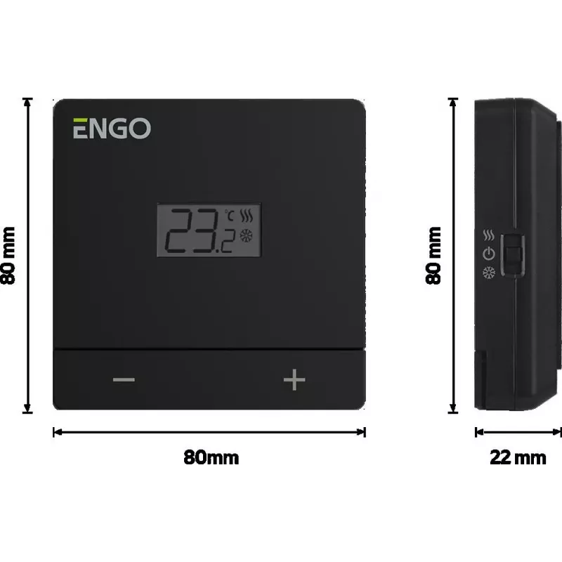 ENGO Controls EASY-230B Kabelloses Tagesprogrammierbares Raumthermostat