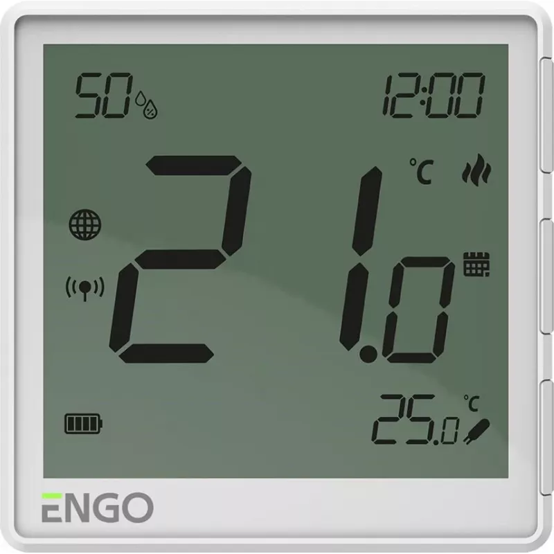 ENGO Controls EONE-BATW Weiß ZigBee Kabelloser Raumthermostat