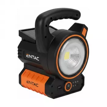 ENTAC LED Arbeitsleuchte Solar mit Powerbank