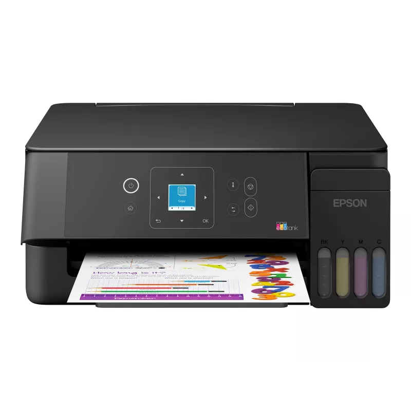 Epson EcoTank ET-2922 Farb-Tintenstrahl-Multifunktionsdrucker - A4/Legal - Drucken, Kopieren, Scannen - Wi-Fi, USB - Schwarz