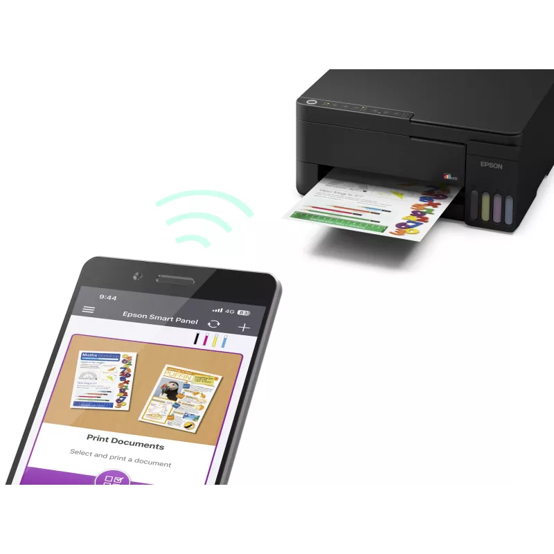 Epson EcoTank L3352 A4 Wi-Fi Farb-Multifunktions-Tintenstrahldrucker mit nachfüllbaren Tintentanks (C11CL62426)