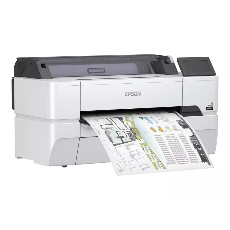 Epson SureColor SC-T3405N Großformatdrucker - 24 Zoll, Farbe, Tintenstrahl, Rolle A1, 2400 x 1200 dpi, Gigabit LAN, Wi-Fi, USB 3.0, ohne Standfuß