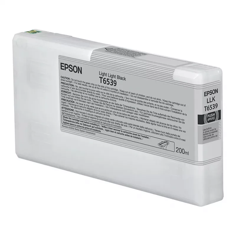 EPSON T6539 Tintenpatrone, Light Light Black, 200 ml