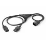 Equip 112210 Power Splitter Cable, 1,6 m, C14 auf 2x C13, Schwarz