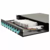 Equip 12-Port Glasfaser-Spleißbox, LC Duplex, OM3, 1U, bestückt, Schwarz