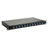 Equip 12-Port Glasfaser-Spleißbox, LC Duplex, OS2 Singlemode, 1U Rackmontage, ausgestattet, Schwarz