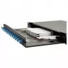 Equip 12-Port Glasfaser-Spleißbox, LC Duplex, OS2 Singlemode, 1U Rackmontage, ausgestattet, Schwarz