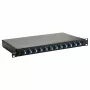 Equip 12-Port Glasfaser-Spleißbox, LC Duplex, OS2 Singlemode, 1U Rackmontage, ausgestattet, Schwarz