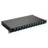 Equip 12-Port Glasfaser-Spleißbox, SC Duplex, OM3, 1U, bestückt, Schwarz