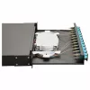 Equip 12-Port Glasfaser-Spleißbox, SC Duplex, OM3, 1U, bestückt, Schwarz