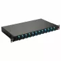 Equip 12-Port Glasfaser-Spleißbox, SC Duplex, OM3, 1U, bestückt, Schwarz
