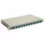 Equip 12-Port Glasfaser-Spleißbox, SC Duplex, OM3, 1U Rackmount, bestückt, Grau