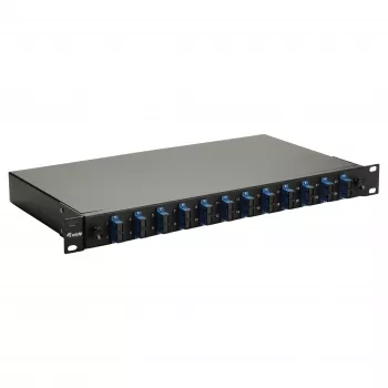 Equip 12-Port Glasfaser-Spleißbox, SC Duplex, OS2, 1U, Voll bestückt, Schwarz (591909)