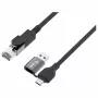 EQUIP 133101 USB-C & USB-A auf RJ45 Gigabit Ethernet Adapter, Schwarz