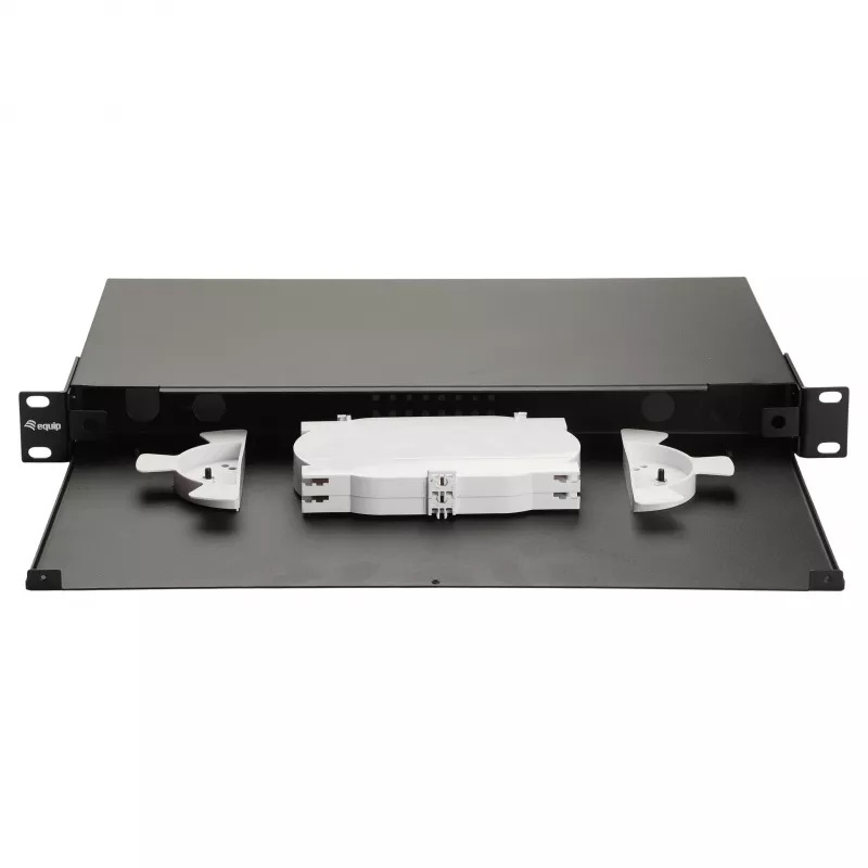 Equip 19 Zoll 1U Glasfaser-Space-Box ohne Panel, Stahl schwarz