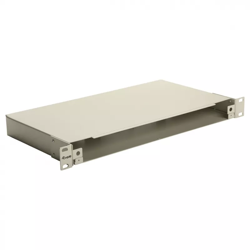 EQUIP 19 inch Glasfaser-Space-Box-Gehäuse, 1U, Stahl, Grün, ohne Panel