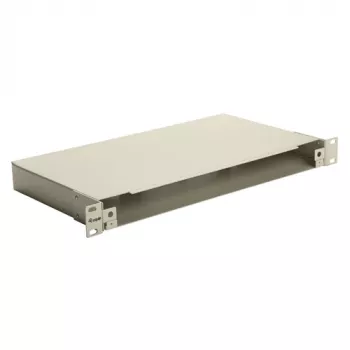EQUIP 19 inch Glasfaser-Space-Box-Gehäuse, 1U, Stahl, Grün, ohne Panel