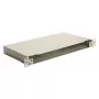 EQUIP 19 inch Glasfaser-Space-Box-Gehäuse, 1U, Stahl, Grün, ohne Panel