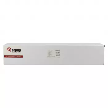Equip 19-Zoll-Kabelmanagement-Panel, 5 Kunststoffringe, Stahl, 1U, Schwarz (RAL 9005)