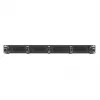 Equip 19-Zoll-Kabelmanagement-Panel, 5 Kunststoffringe, Stahl, 1U, Schwarz (RAL 9005)