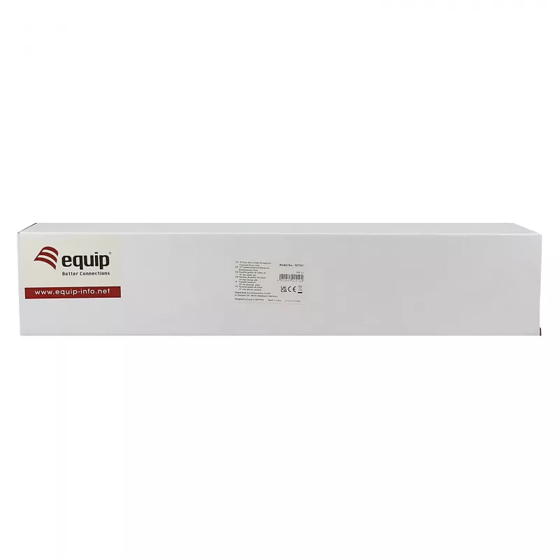 Equip 19-Zoll-Kabelmanagement-Panel mit 5 Kunststoffringen, Stahl, 1U, RAL7035