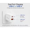Equip 2-Port USB-C PD3.0/USB-A GaN Wandladegerät 20W Weiß