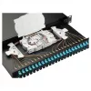 EQUIP 24-Port Glasfaser-Spleißbox, LC Duplex, OM3, 1U, bestückt, Schwarz