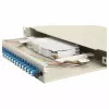 EQUIP 24-Port Glasfaser-Spleißbox, LC Duplex, OS2, 1U, bestückt, Grau