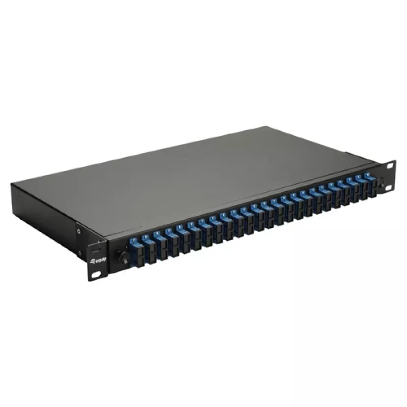 Equip 24-Port Glasfaser-Spleißbox, SC Duplex, OS2, 1U, bestückt, Schwarz