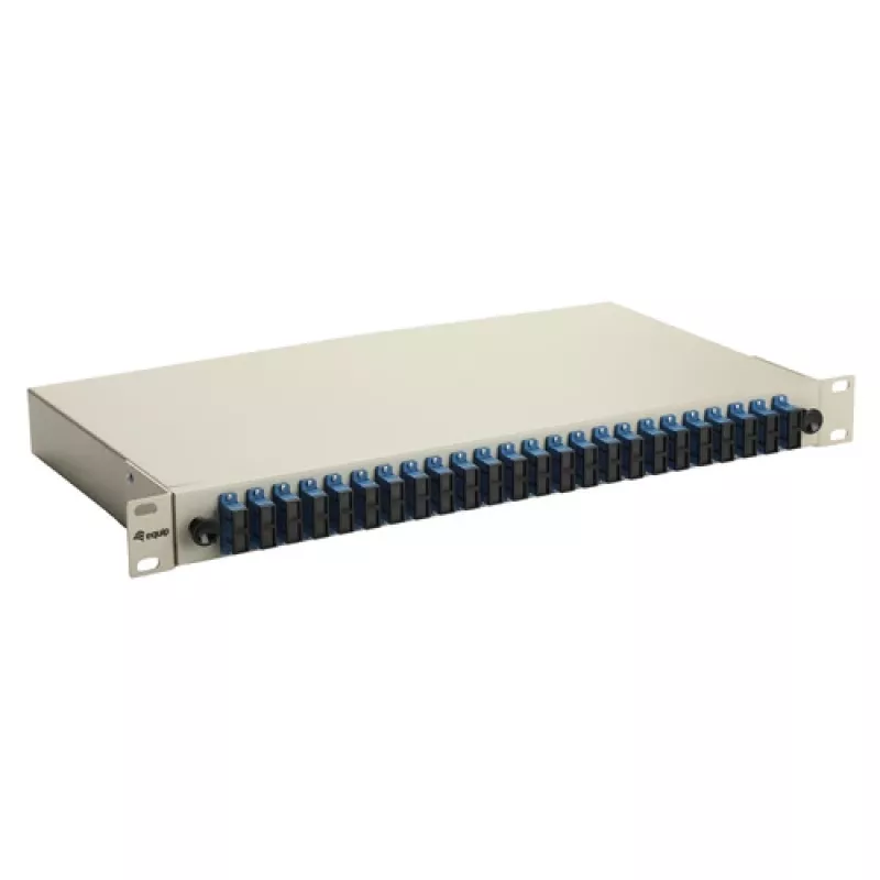 Equip 24-Port Glasfaser-Spleißbox, SC Duplex, OS2, 1U, bestückt, Grau