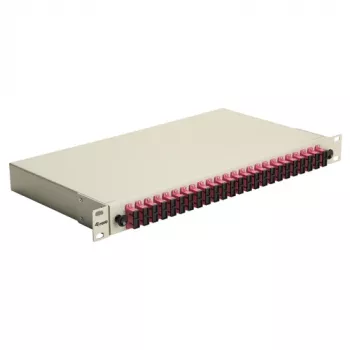 Equip 24-Port SC Duplex OM4 Glasfaser-Spleißbox 1U Rackmount, bestückt, Grau