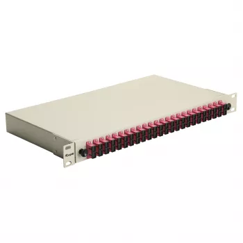 Equip 24-Port SC Duplex OM4 Glasfaser-Spleißbox 1U Rackmount, bestückt, Grau