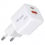 Equip 245526 2-Port USB-C PD3.0 / USB-A GaN 20W Wall Charger, Weiß