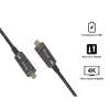 EQUIP 578203 USB-C auf USB-C aktives optisches Kabel 7,5 m 4K@60Hz 10Gbit/s PD 60 W Schwarz