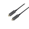 EQUIP 578203 USB-C auf USB-C aktives optisches Kabel 7,5 m 4K@60Hz 10Gbit/s PD 60 W Schwarz