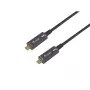 EQUIP 578203 USB-C auf USB-C aktives optisches Kabel 7,5 m 4K@60Hz 10Gbit/s PD 60 W Schwarz