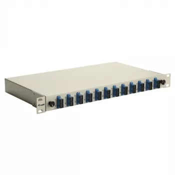 Equip 591911 12-Port SC Duplex Glasfaser-Spleißbox, OS2, 1U, komplett ausgestattet, Grau