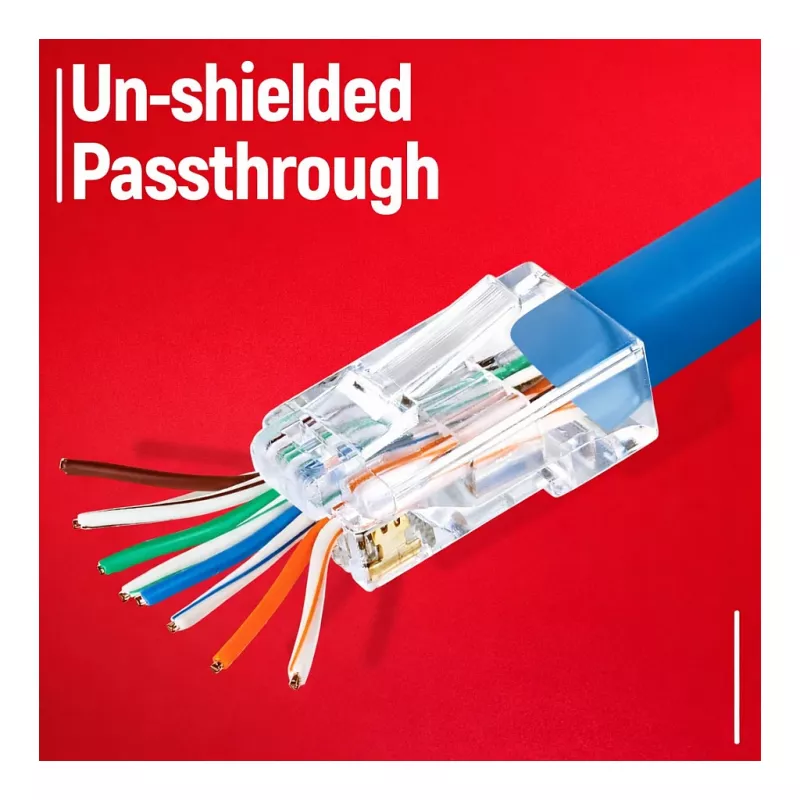 Equip Cat.6A RJ45 geschirmter werkzeugloser Feldkonfektionierbarer Stecker (100er-Pack)