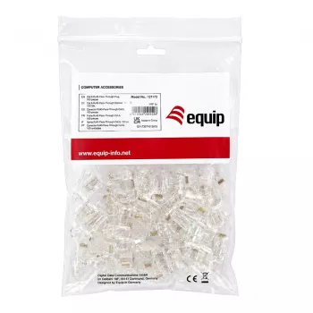 Equip Cat6 RJ45 UTP Unshielded Connector Kit (100 Stück) - Transparent
