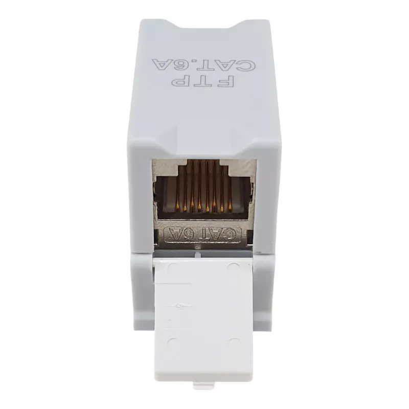 Equip Cat6A geschirmter Keystone-Koppler 1xRJ45 DIN-Schiene Grau