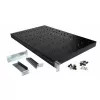 Equip EZVS-19-1-10-B 19 Zoll 1U feste Rackablage, 1000 mm Tiefe, Schwarz – Stahl in schwerer Ausführung, 100 kg Tragkraft