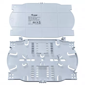 Equip Glasfaser-Spleißkassette 2x12 – Tray, Deckel & 2 Faserhalter