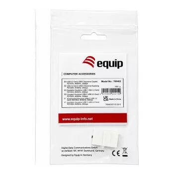 Equip Keystone Coupler USB 3.2 Gen 2 USB-C auf USB-C Buchse zu Buchse, Weiß