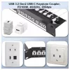 Equip Keystone Coupler USB 3.2 Gen 2 USB-C auf USB-C Buchse zu Buchse, Weiß